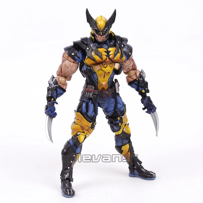 Play Arts Kai Marvel X-MEN Росомаха, Логан ПВХ фигурка Коллекционная модель игрушки 26 см