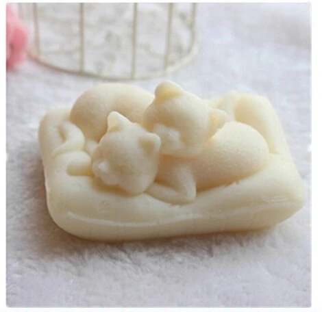 DIY Sell Hot Cat Shaped Silicone Mold Fondant Cake Decoration Animal Handmade Soap | Дом и сад