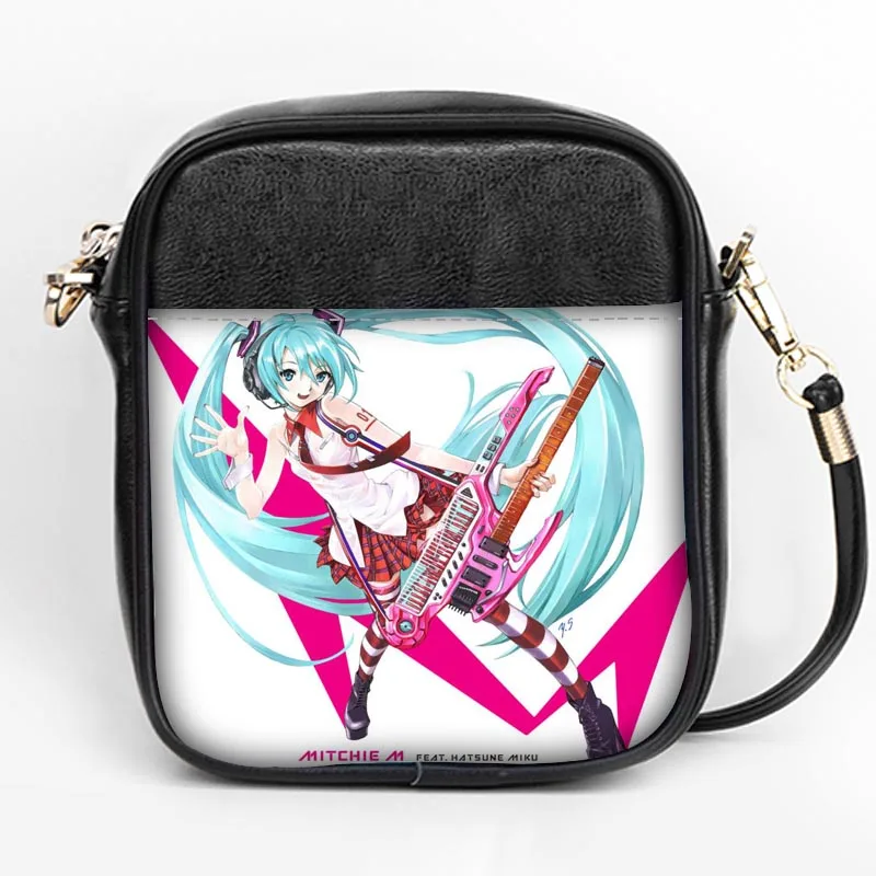 Изготовленное на заказ Hatsune Miku модное с лямками сумка для женщин Слинг сумки на ремне кожа мини девушки Tote вечерние сумки DIY Слинг Сумка - Цвет: 14