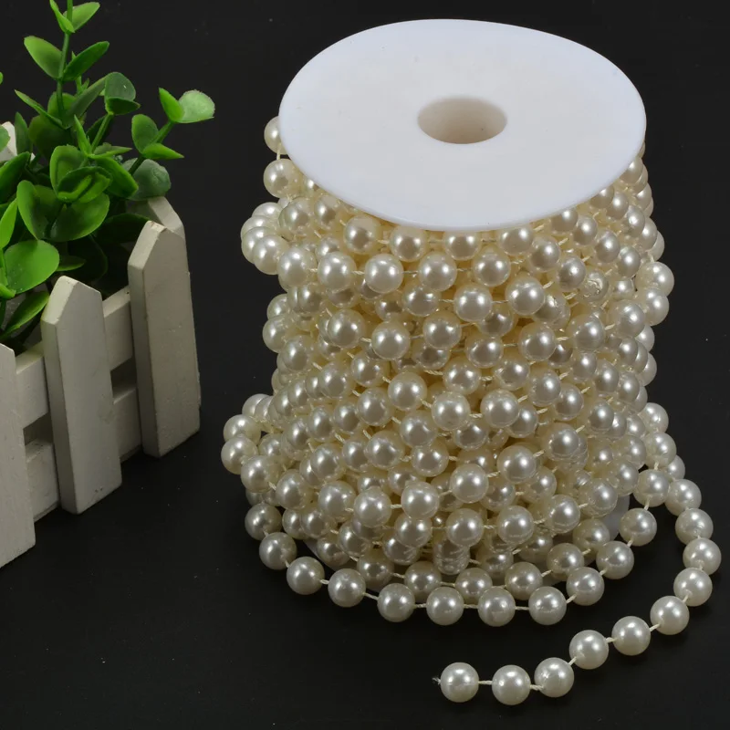 10 мм перламутровая гирлянда с бусинами веревка для шпули свадебные украшения в