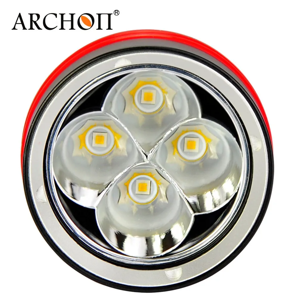 ARCHON DY02 фонарик для дайвинга 4 * CREE XP-L max 4000 люмен Подводный фонарь 100 м подводный с