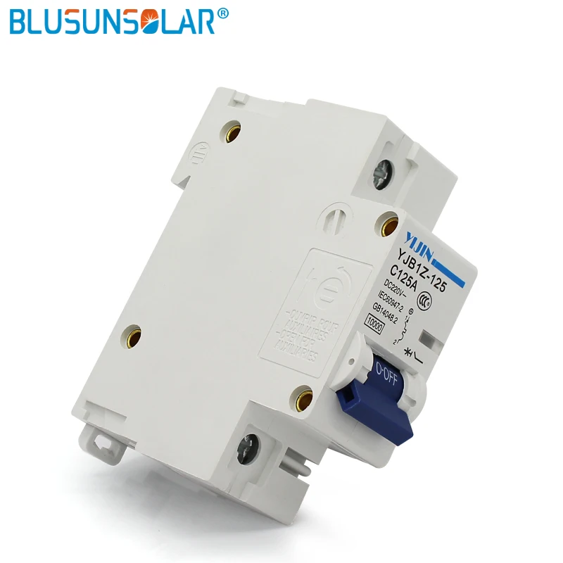 2 шт./лот мини PV солнечная система защиты 1P 125A 220V MCB DC Автоматический выключатель