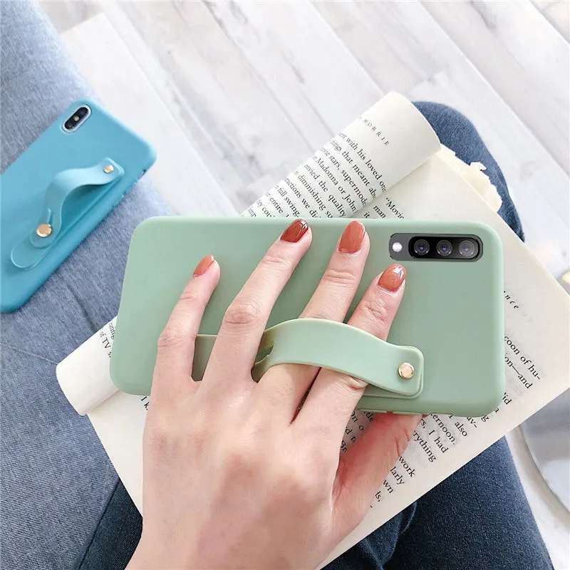 Ручной силиконовый браслет чехол для samsung galaxy a50 a30 a60 a70 a40 a20 a10 a40s M40 m30 m20 m10 браслет на запястье держатель телефона мягкая обложка