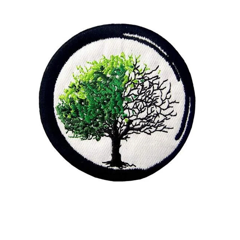 

Birth to Death Buddhism Patch Embroidered Applique Iron On Sew On Emblem