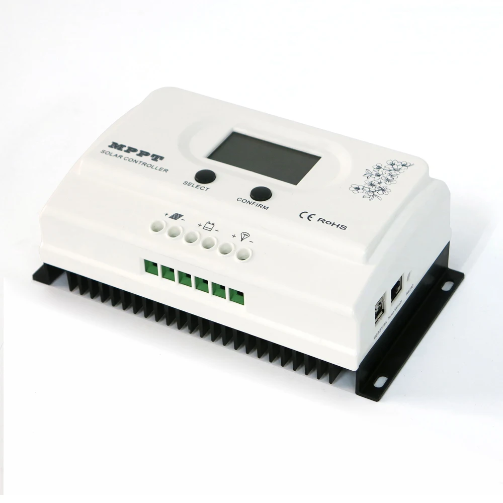 Wiser3 20A 30A 40A 50A MPPT Контроллер заряда с ЖК дисплеем RS485communication 12В/24В авто|solar charge