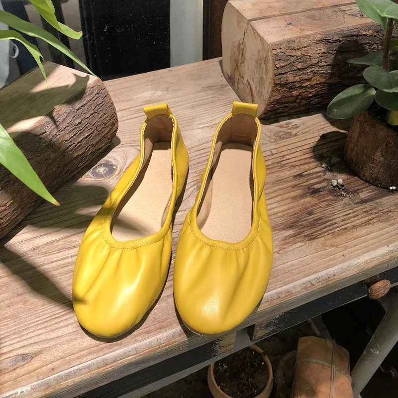 Туфли женские кожаные с мягкой подошвой бабушка Мокасины Удобные однотонные