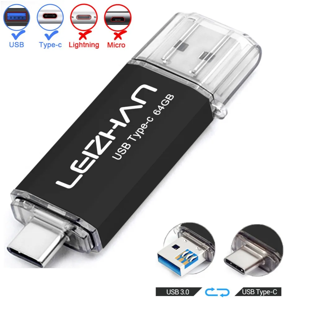 USB флеш накопитель LEIZHAN 16 128 ГБ 256 ГБ|USB флэш-накопители| |