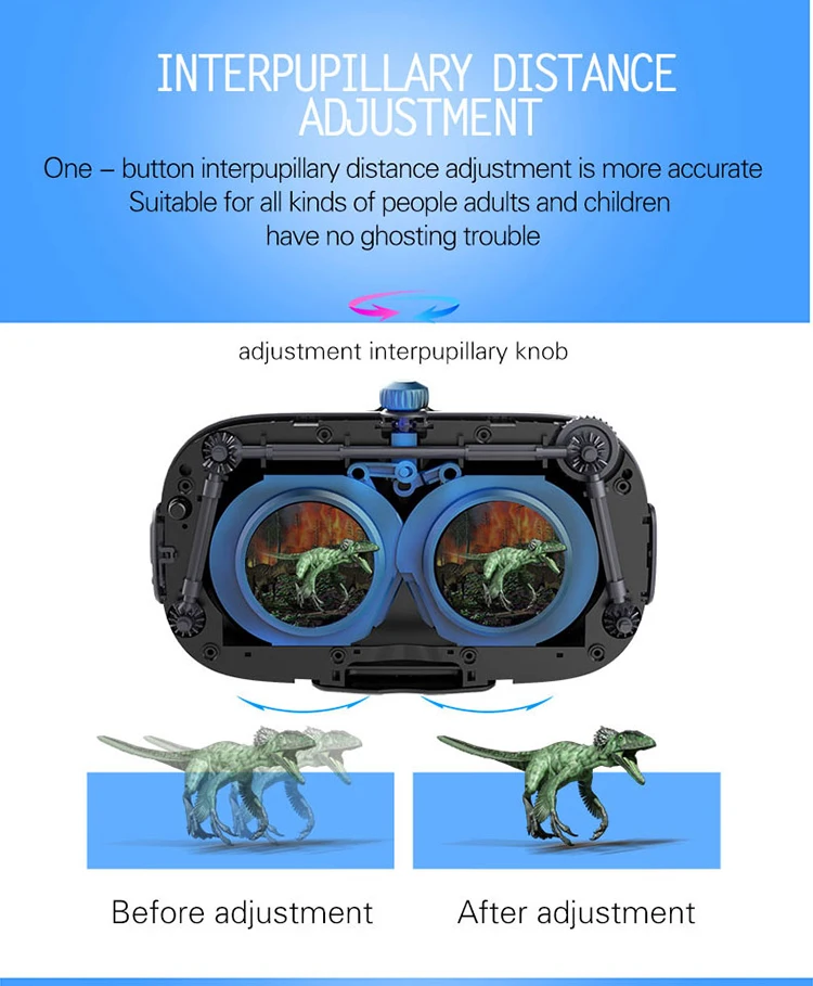 FIITVR 6F 112 FOV гарнитура виртуальной реальности очки 3D смартфон анти синие линзы