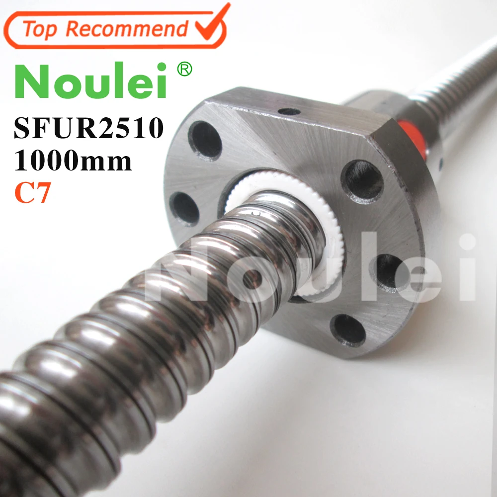 Сферический винт Noulei 2510 C7 1000 мм 10 свинцовый с шариковой гайкой SFU2510 BK20 BF20 набор для