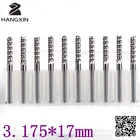 Электрический фрезерный станок с карбидом вольфрама, удлиненная печатная плата, прибор для резки клубники 3,175 мм, 10 шт., гравировочный станок с ЧПУ для древесины фрезерный станок с ЧПУ