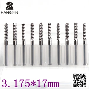 Электрический фрезерный станок с карбидом вольфрама, удлиненная печатная плата, прибор для резки клубники 3,175 мм, 10 шт., гравировочный станок с ЧПУ для древесины фрезерный станок с ЧПУ