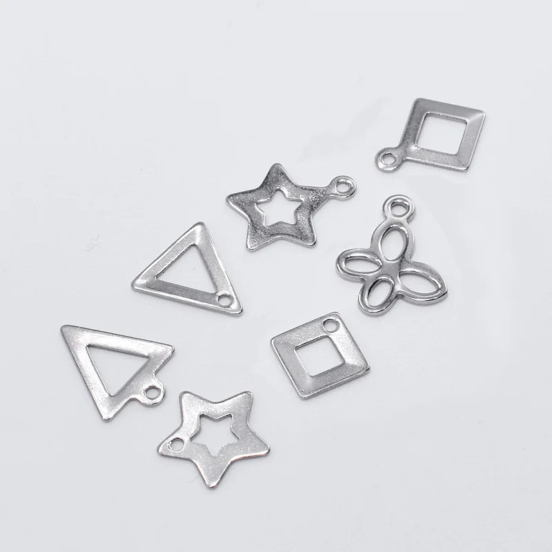 100 шт./лот треугольник из нержавеющей стали с отверстиями квадратная звезда