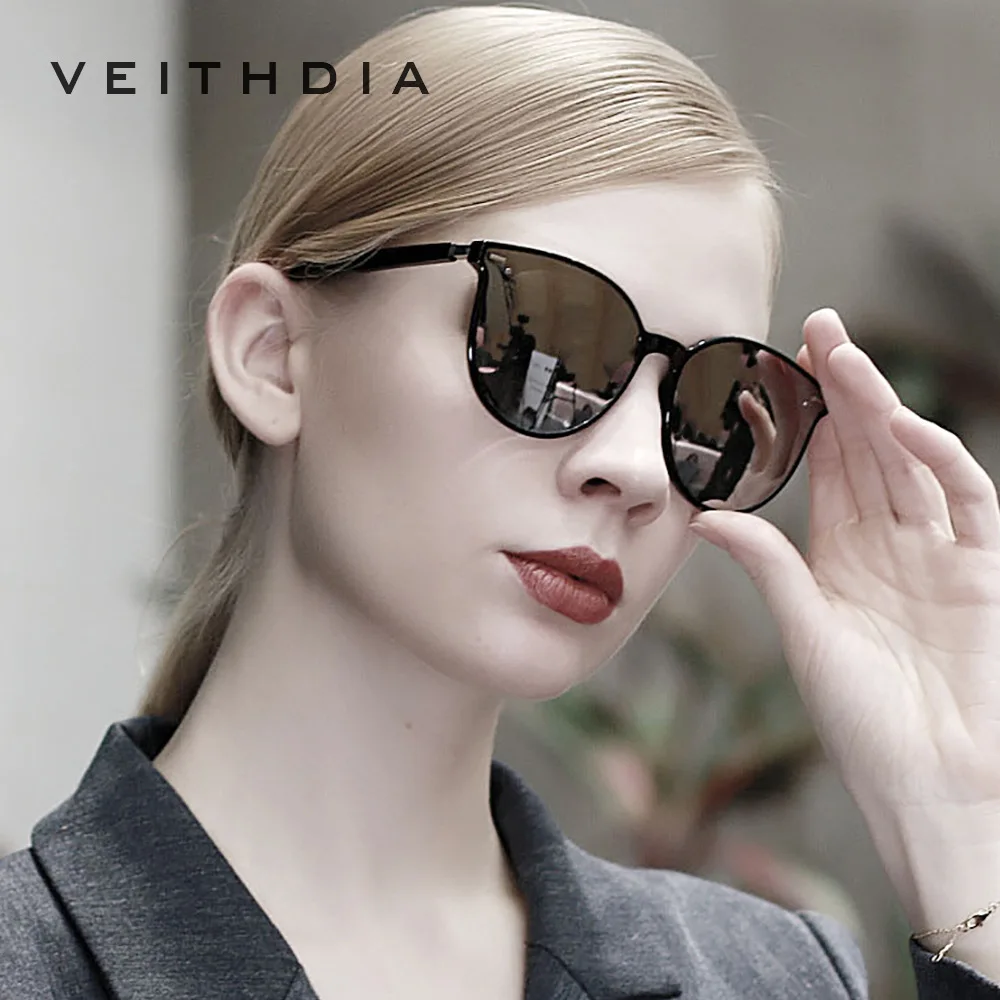 Бренд veithdia фотохромные женские солнцезащитные очки поляризованные зеркальные линзы винтажные День Ночь двойные Солнцезащитные очки женские для женщин 8520