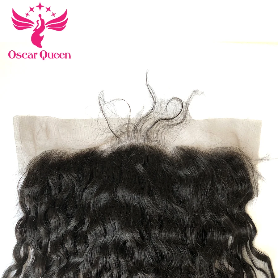 Человеческих волос естественная волна Кружева Фронтальная волосы уха до