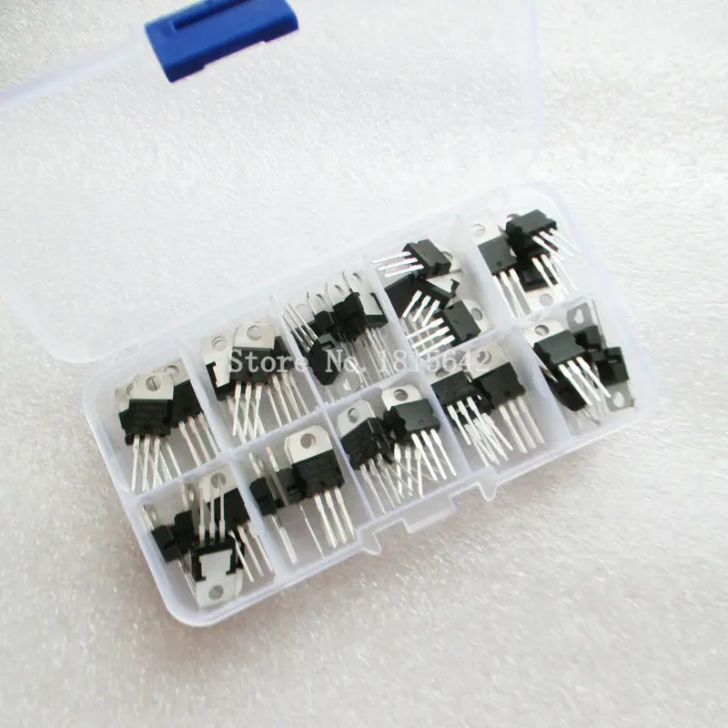 LM317T L7805 L7806 L7808 L7809 L7810 L7812 L7815 L7818 L7824 транзисторный набор 10 значений 50 шт. коробка