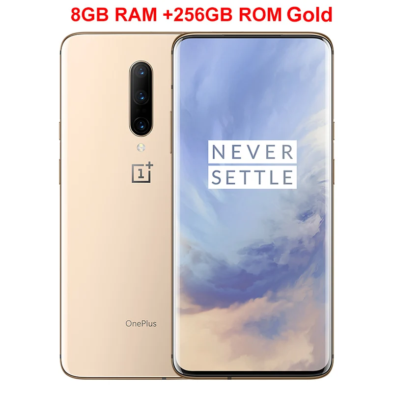 Gold 8GB 256GB Мобильный телефон Oneplus 7 Pro с глобальной прошивкой, 6,67 дюймов, жидкий AMOLED дисплей, 6 ГБ+ 128 Гб, Snapdragon 855, 48MP камеры, NFC Смартфон - Цвет: Gold 8GB 256GB