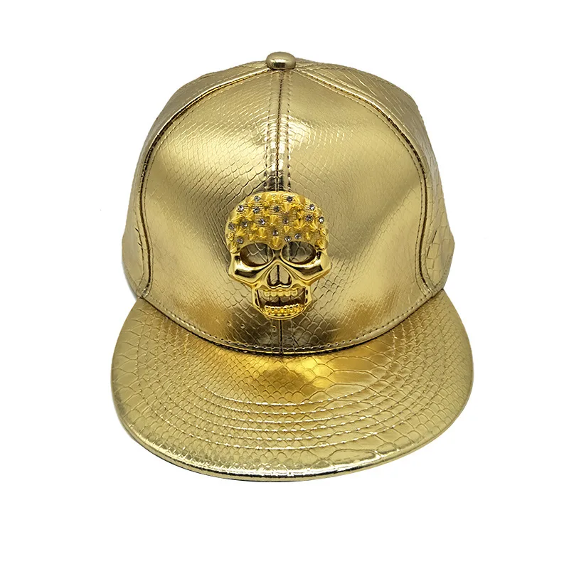 Новая бейсбольная кепка с черепом Snapback для мужчин и женщин хип-хоп плоская