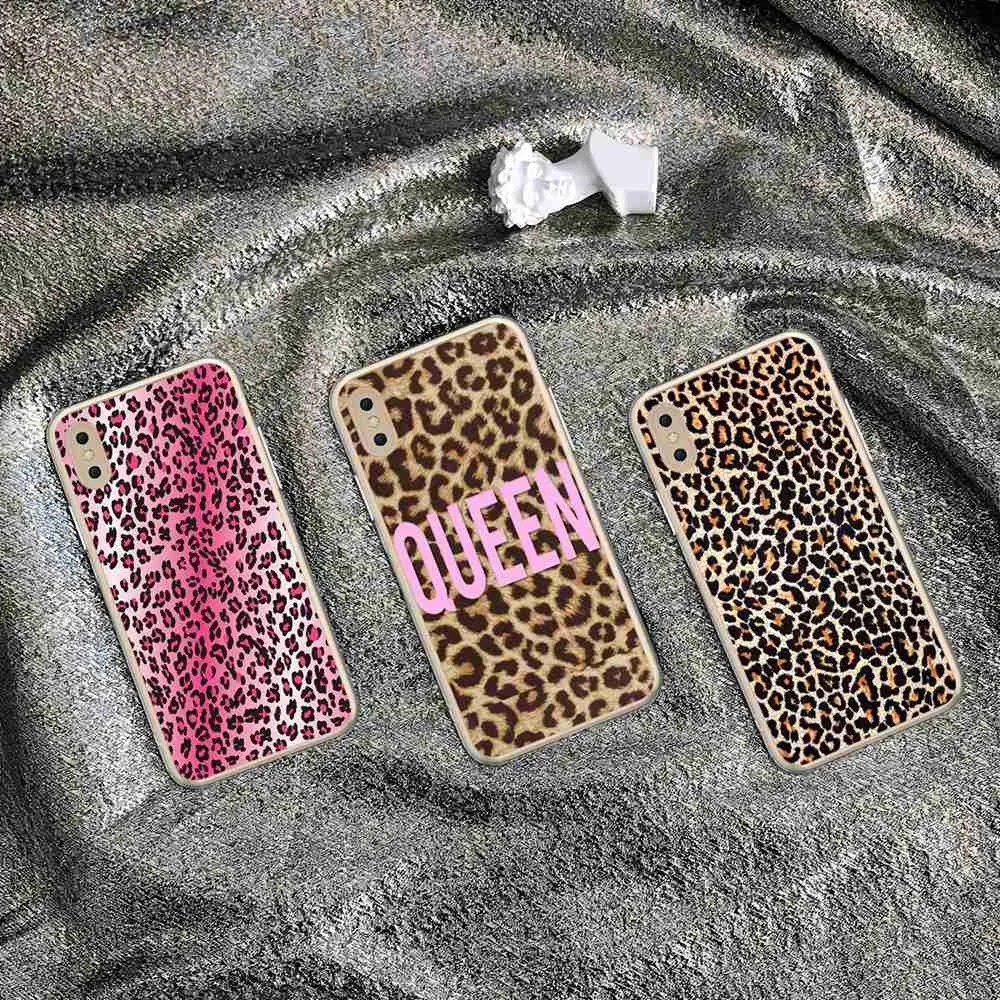 KISSCASE чехол для телефона iPhone 6s 7 8 плюс крышка леопардовым узором силиконовый X XR XS