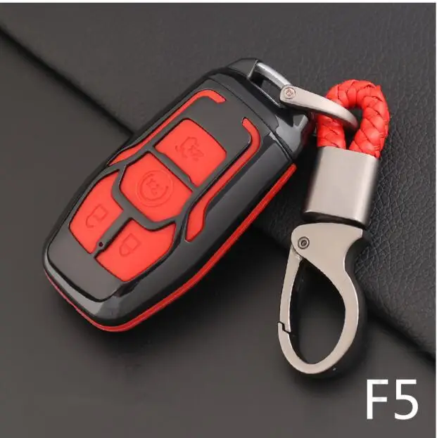 Автомобильный Стайлинг из углеродного волокна дистанционный брелок чехол для Ford