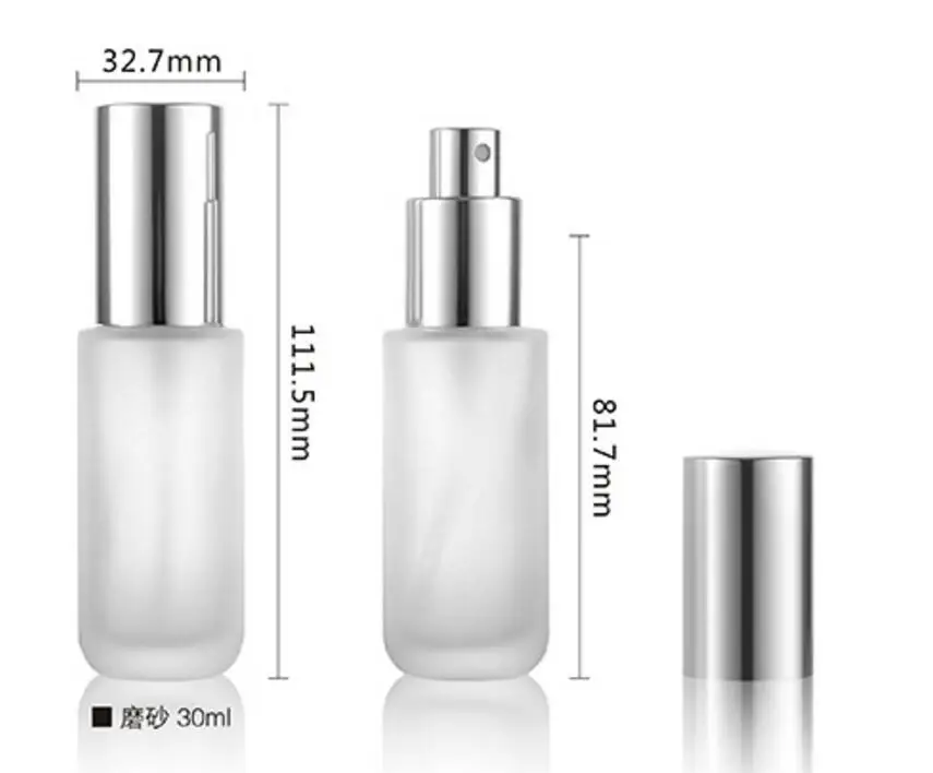 売る 詰め替え 30 ミリリットルポータブル新すりガラス円筒アルミスプレーの香水瓶旅行 Lin3635