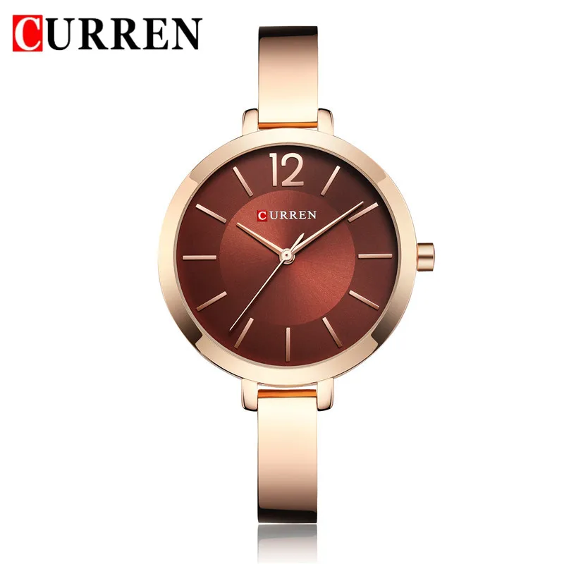 CU901202 without box CURREN Модные женские часы Лидирующий бренд Роскошные женские наручные часы для девочек браслет из нержавеющей стали классические повседневные женские часы 9012 - Цвет: CU901202 without box