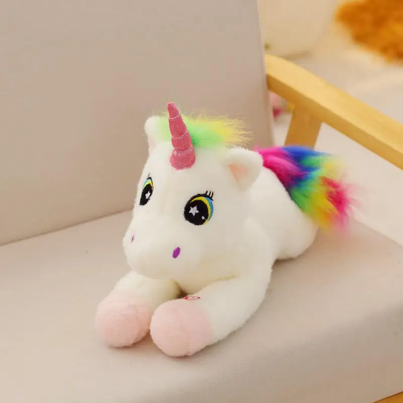 50cm LED Unicorn Plush Toys Light Up Stuffed Animals Cute Rainbow Horse Toy Soft Doll Kids Birthday Gifts | Игрушки и хобби