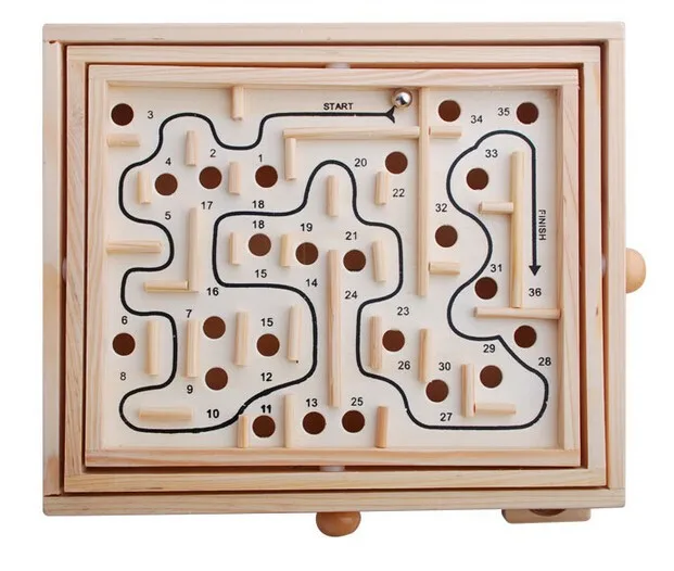 Детская Игрушка Лабиринт деревянный пинбол мрамор игра для малышей и детей