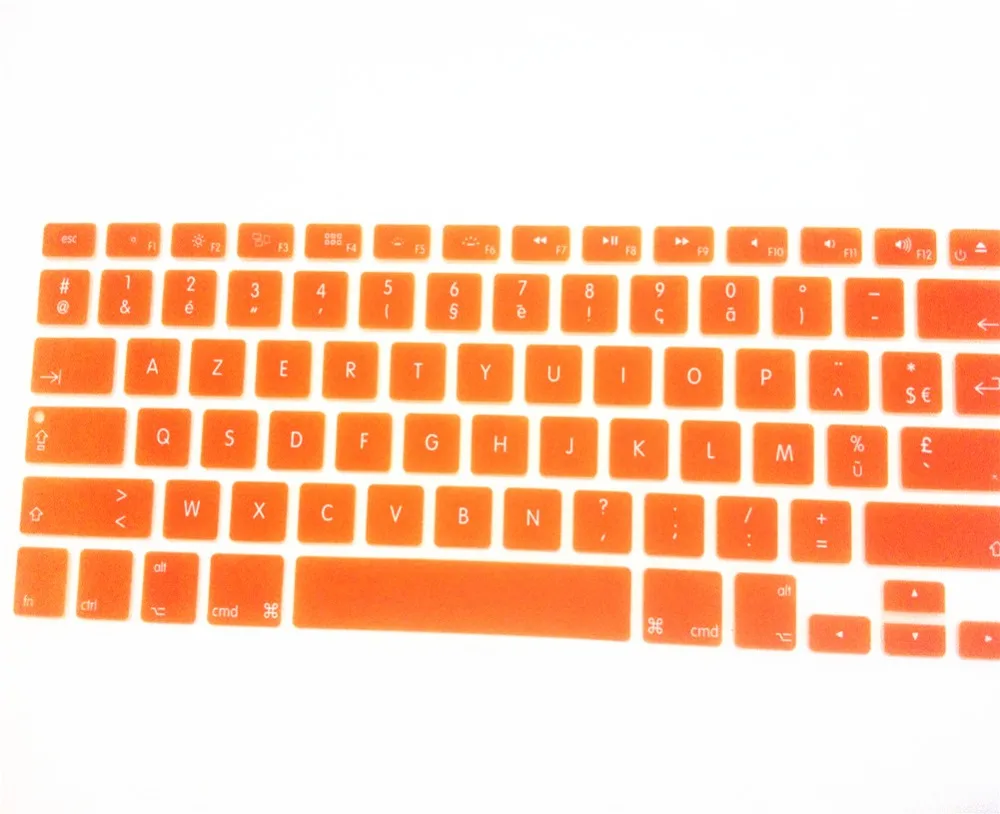 AZERTY французский силиконовый чехол для клавиатуры США Защитная пленка Apple MacBook Pro