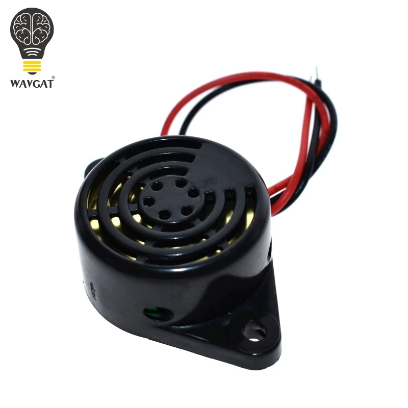 WAVGAT 95DB сигнал тревоги высокой частоты переменного тока 3-24V 12V Электронный звуковой сигнал тревоги прерывистый непрерывный звуковой сигнал для Arduino автомобиля Ван SFM-27