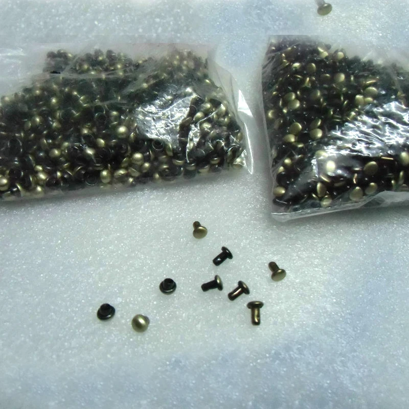 

4mm Anti brass Rivets and Studs for Handbags , double cap rivets
