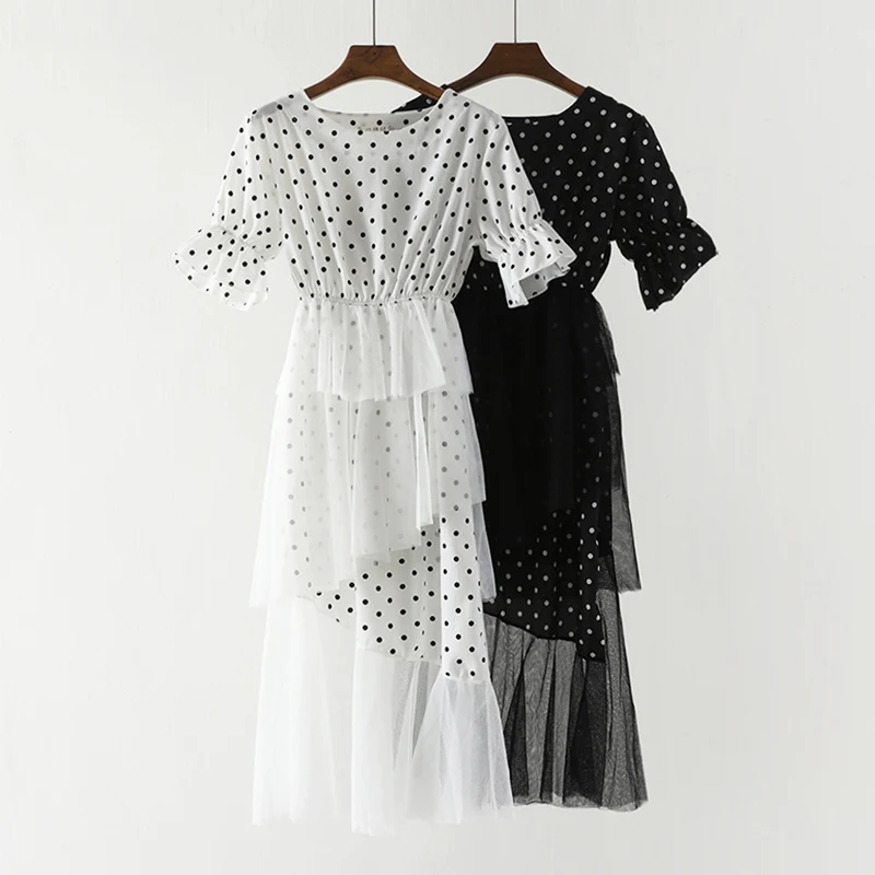 Trytree летнее модное платье для женщин асимметричное Каскадное Плиссированное