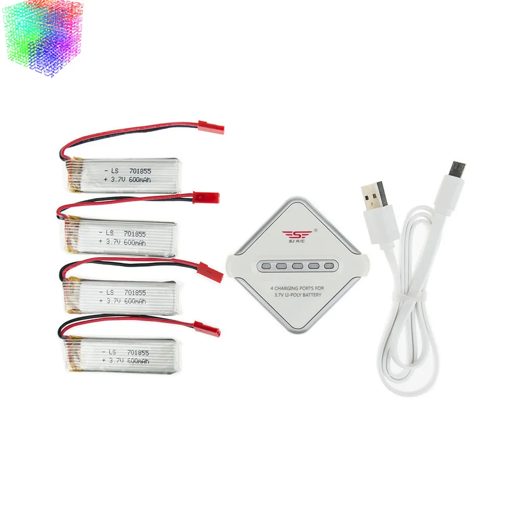 Lipo 3 7 V 600mah батарея 4 шт и зарядное устройство для UDI u817 u817a u817c u818a syma s032 rc