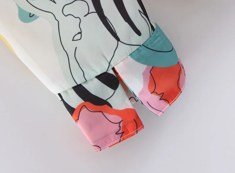 Женская шикарная блузка с животным узором размера плюс отложной воротник