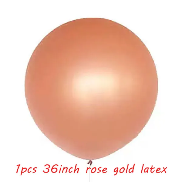 1pcs 36inch rose gol Розовые белые воздушные шары на день рождения для девочек, детские украшения на день рождения, шары, прозрачный воздушный шар "Конфетти", Свадебный декор для детского душа - Цвет: 1pcs 36inch rose gol
