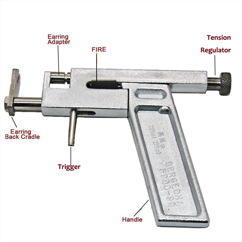 1 компл. хорошее качество Pro Новый Сталь уха татуировки пирсинг пистолет с