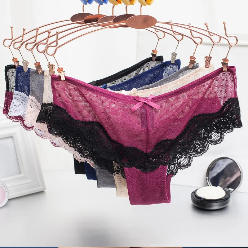 Женские сексуальные кружевные трусики женские хлопковые трусы с низкой талией