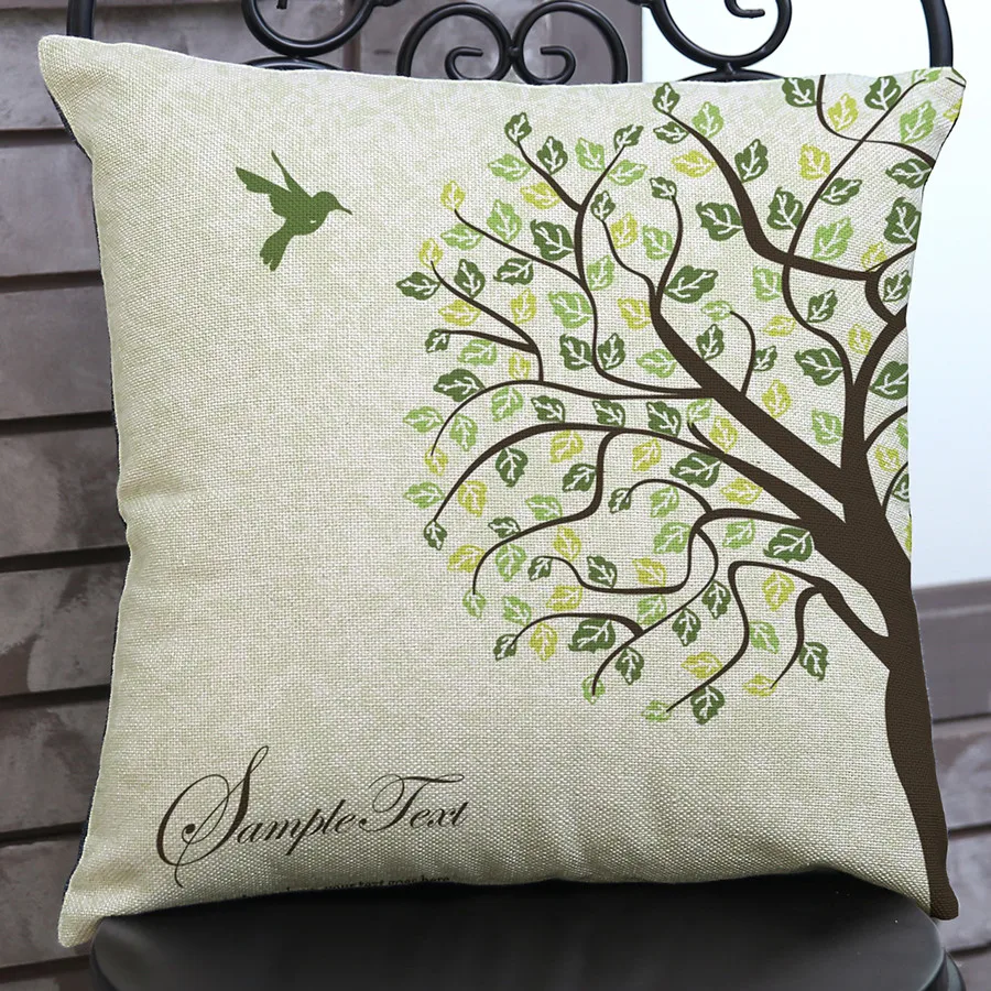 Разноцветная наволочка с изображением дерева жизни автомобильная Наволочка на