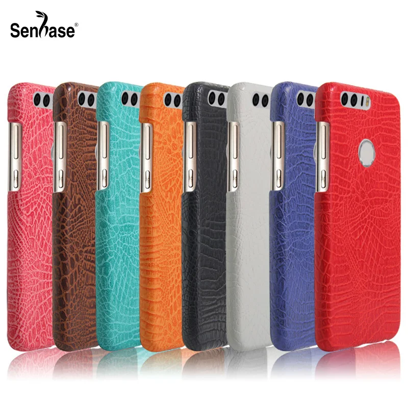 Роскошный кожаный чехол с рисунком под кожу крокодила для Huawei Honor 8 | Мобильные