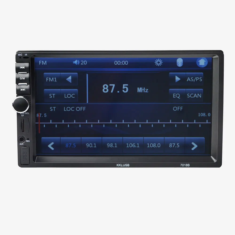 2 Din 7 ''дюймов ЖК-дисплей Сенсорный экран автомобильный аудио плеер Bluetooth