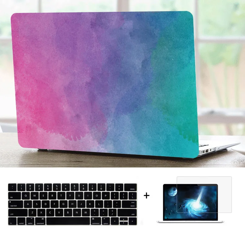 SG 19 Чехол для клавиатуры с принтом, защитная пленка для экрана 11 1" Macbook Air A1465 A1466 13 15" Pro A1502 Touch Bar A1706 A1708 - Цвет: SG 19