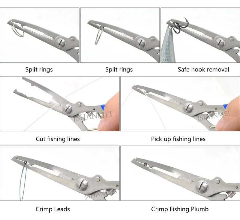 Рыболовные ножницы JSM из нержавеющей стали для обжимных инструментов снятия