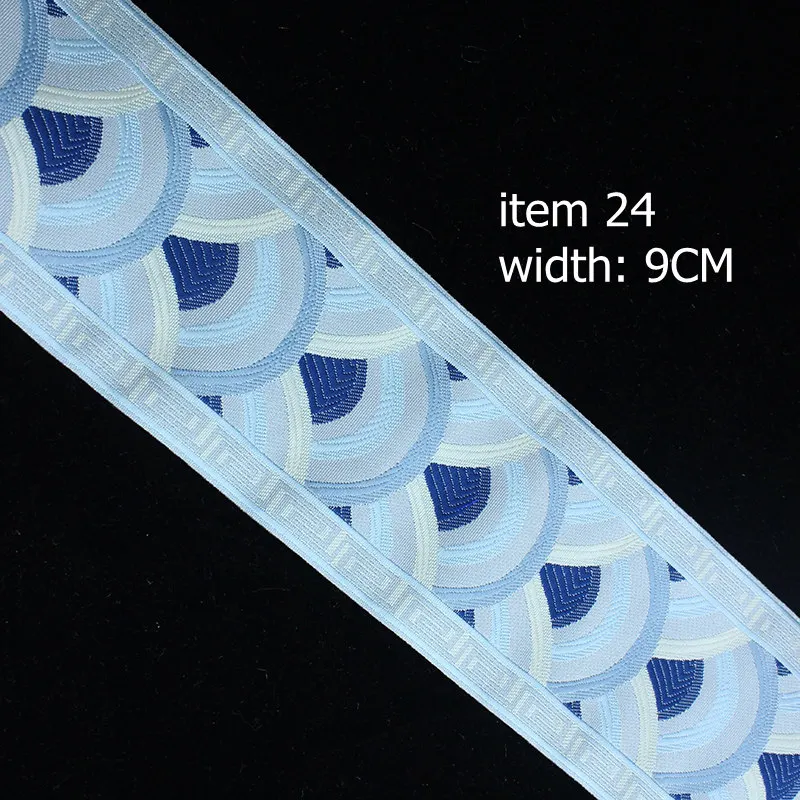 item 24--width 9cm Широкая занавеска кружевная лента вышивка кружевная ткань скатерть ручной работы Подушка Диван домашний текстиль аксессуары кружева планки лента кружево - Цвет: item 24--width 9cm