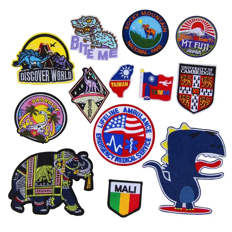 

New arrival 10 pcs Popular character Embroidered patches iron on Motif Applique hat bag shoe fabric cloth embroidery accessory