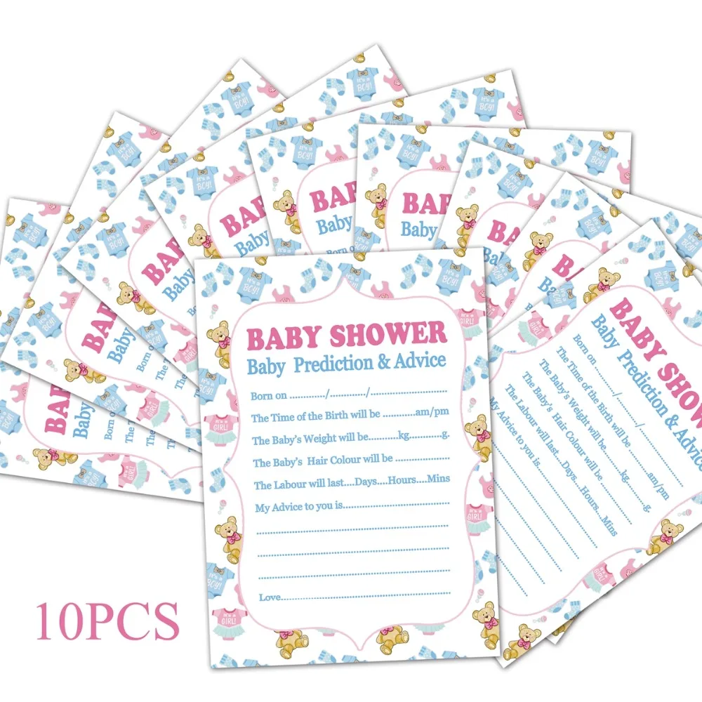 FENGRISE Mom To Be Baby Shower игры карты для детского душа предсказания мамы и дочки дня