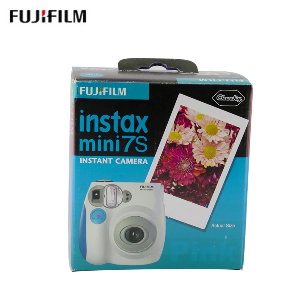 Оригинальная мини камера fujifilm 7S мгновенная + 40 листов пленки фотокамера синяя и