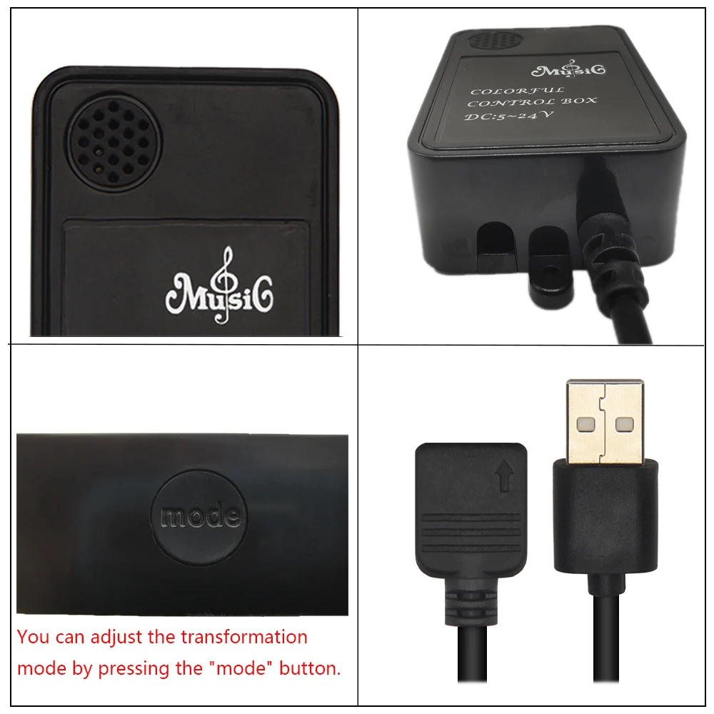 Светодиодная лента с пультом дистанционного управления музыкой 5 в пост. Тока USB