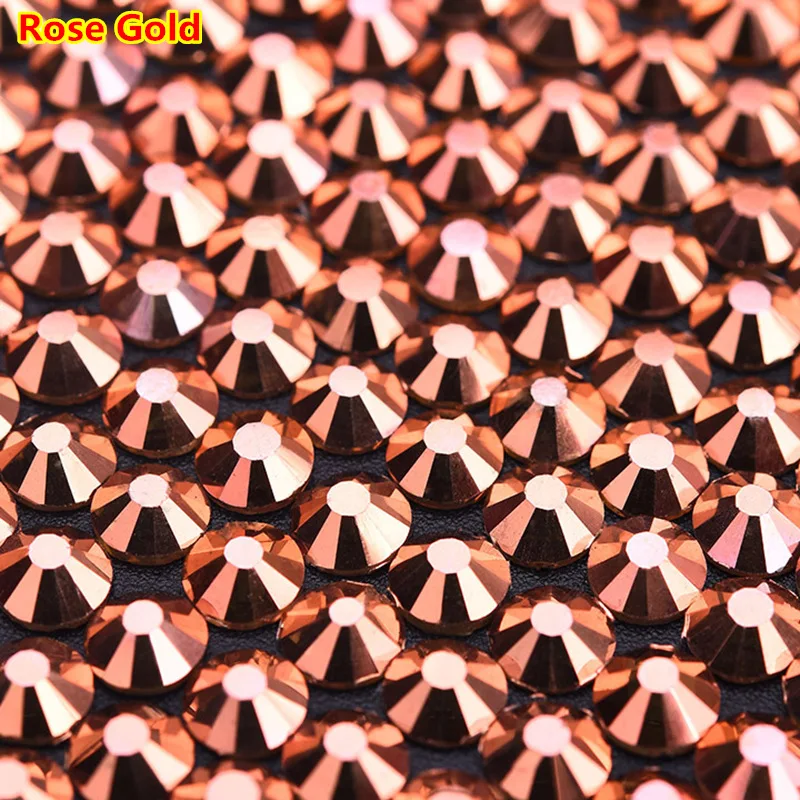 

High Quality ss6(1.9mm-2mm) 1440pcs nails Round Flat Back Non Hotfix Glitter Nail Stones DIY 3d Nail Phones Decorations Supplies