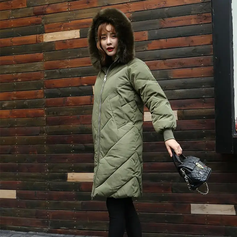 Осень 2017 г. зимняя куртка Для женщин Мужские парки для пальто Модные женские Пух с