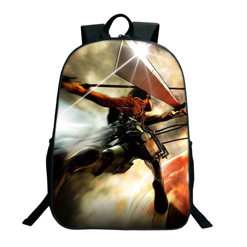 Новые сумки аниме Attack On Titan для подростков Eren рюкзаки Mikasa Ackerman школьные Armin Arlert