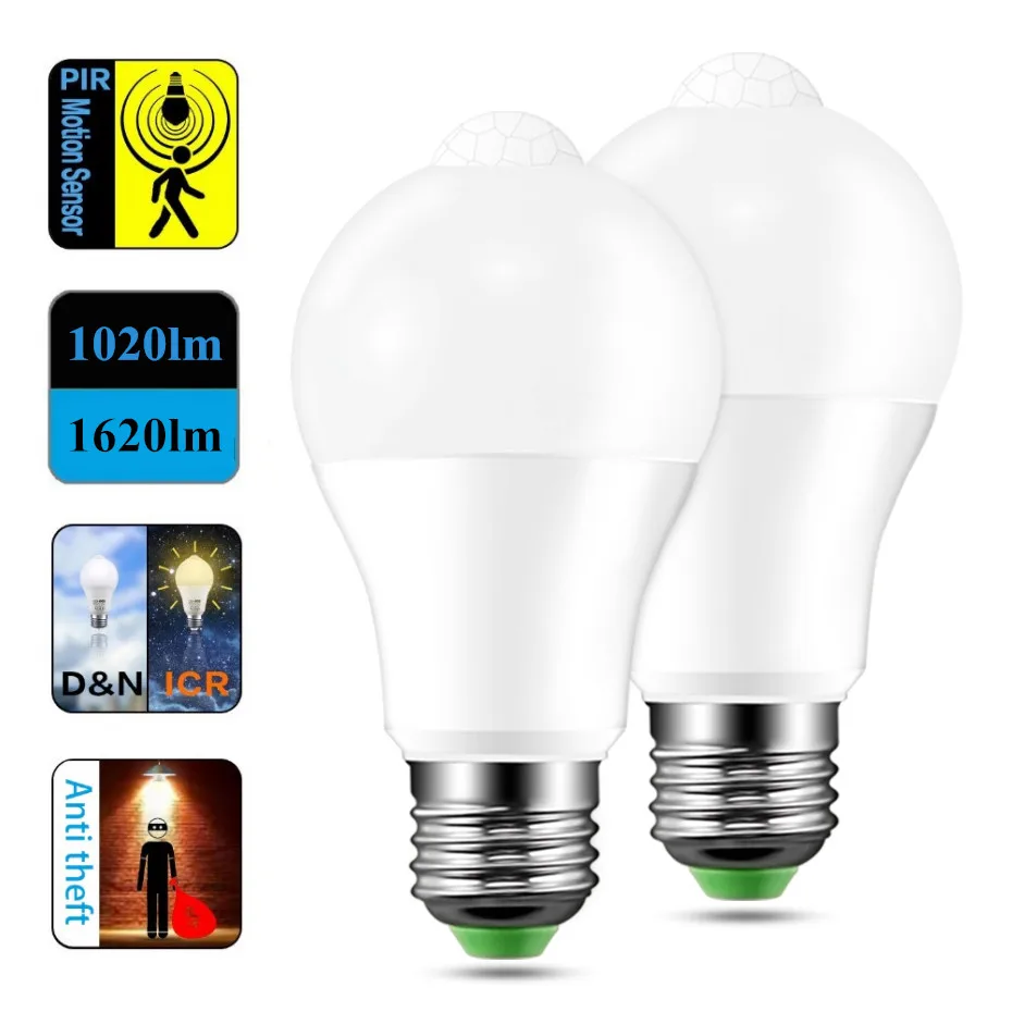 PIR датчик движения Ночные лампы E27 B22 110V 220V SMD2835 стандарт ЕС умная лампа лестница